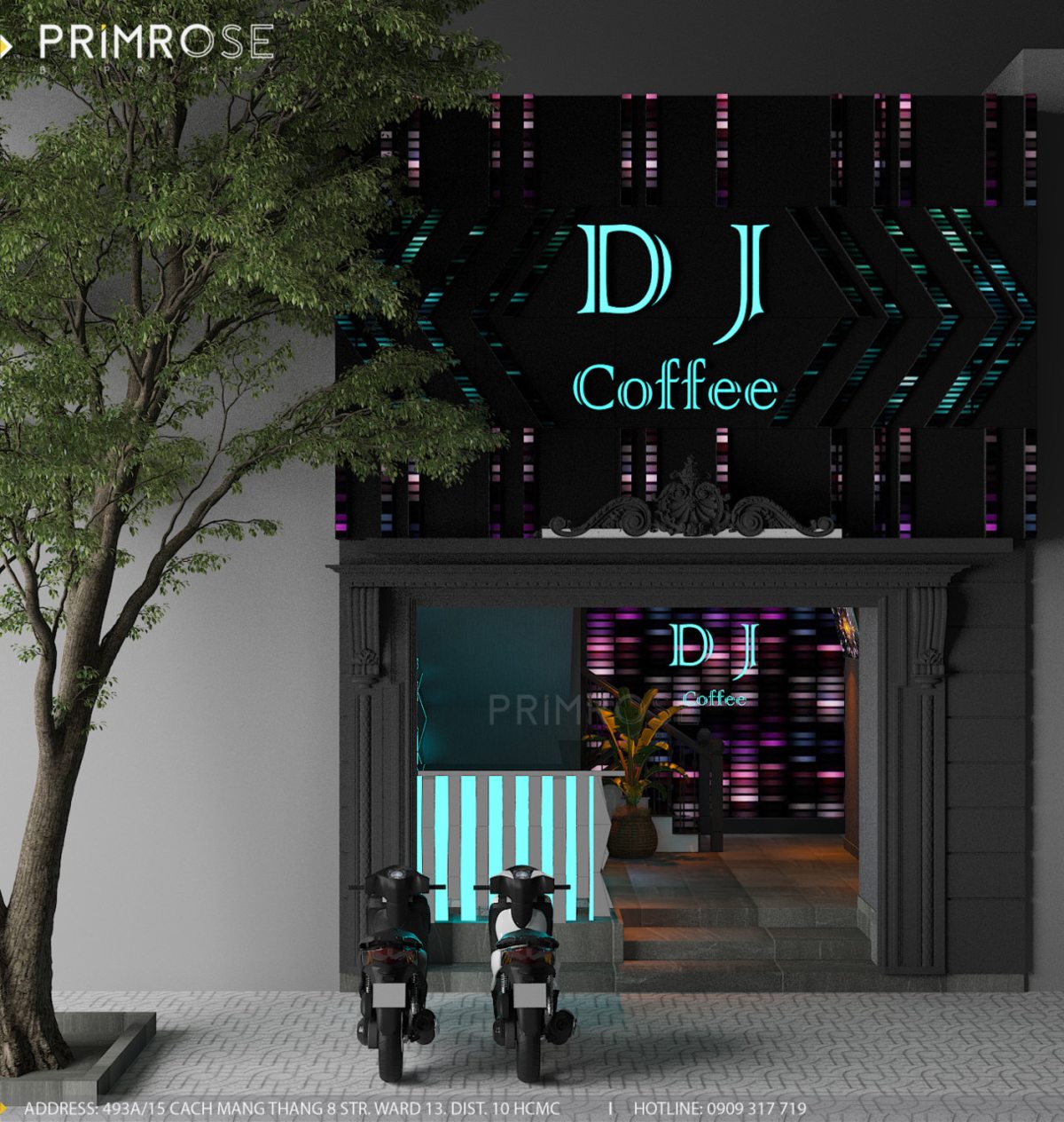 Thiết kế quán cafe tại TPHCM Phong cách cafe nhạc DJ 1