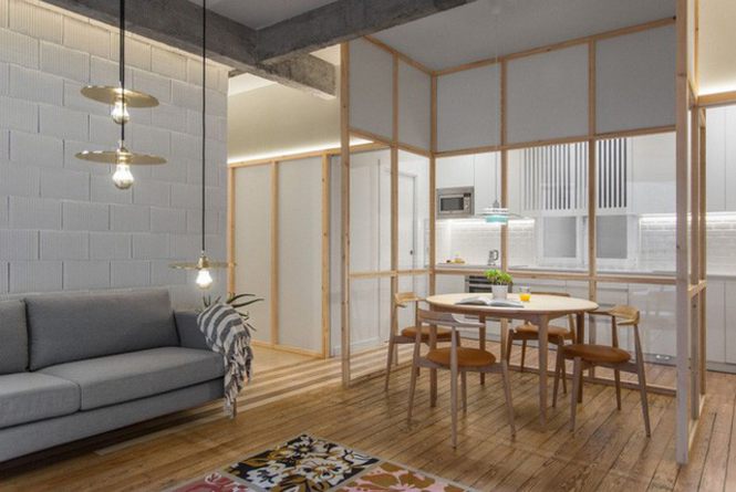 thiết kế căn hộ nhỏ với thiết kế mở vô cùng hài hòa 7