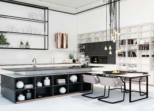 Thiết kế nội thất không gian bếp nhỏ đơn giản và hiện đại