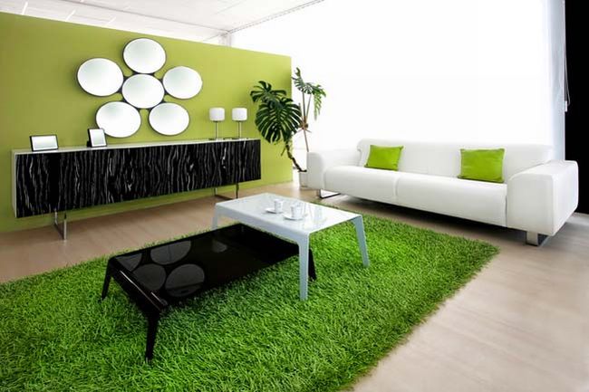 Ý tưởng thiết kế nội thất,phòng khách đẹp ,với tông màu xanh lá 5