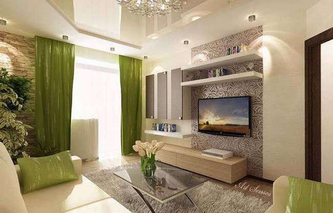 Ý tưởng thiết kế nội thất,phòng khách đẹp ,với tông màu xanh lá 8