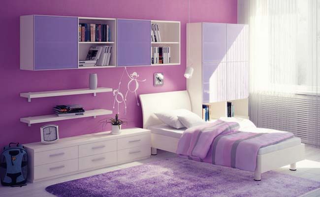 Ý tưởng thiết kế phòng ngủ đẹp với sắc tím xinh xắn 4
