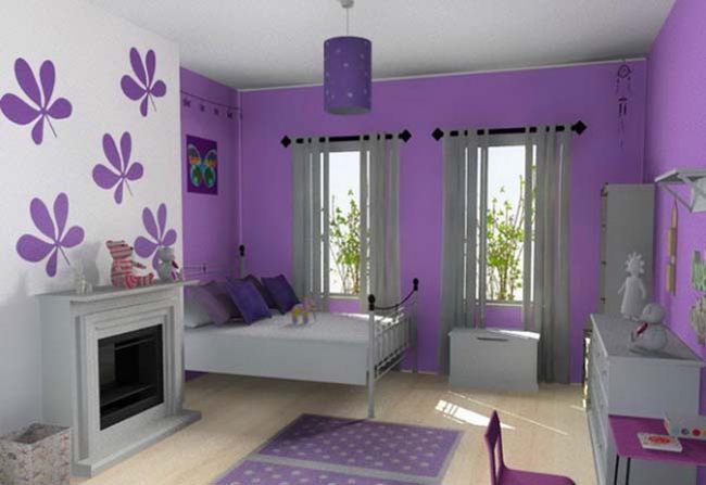 Ý tưởng thiết kế phòng ngủ đẹp với sắc tím xinh xắn 7
