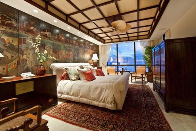 Ý tưởng thiết kế phòng ngủ đẹp với thiết kế Á Đông 5