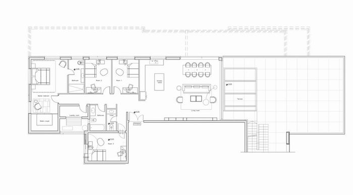 Thiết kế nội thất căn hộ penthouse với không gian mở thanh lịch 6