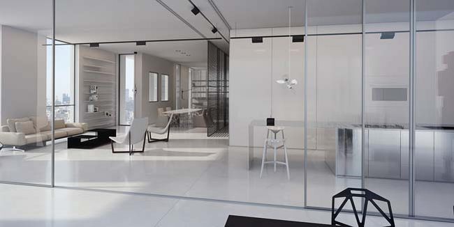 Tham quan thiết kế căn hộ penthouse với tông màu trắng cực sang trọng 13