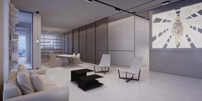 Tham quan thiết kế căn hộ penthouse với tông màu trắng cực sang trọng 15