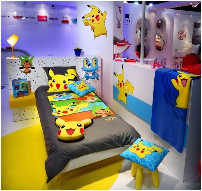 Ý tưởng thiết kế phòng ngủ Pokémon cho trẻ em 2