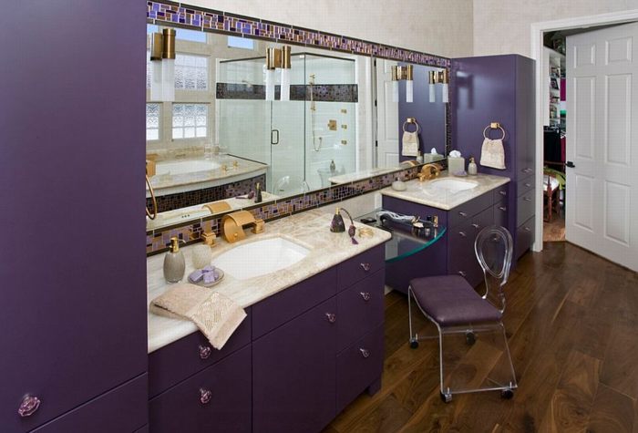 Thiết kế phòng tắm quyến rũ với màu tím 6