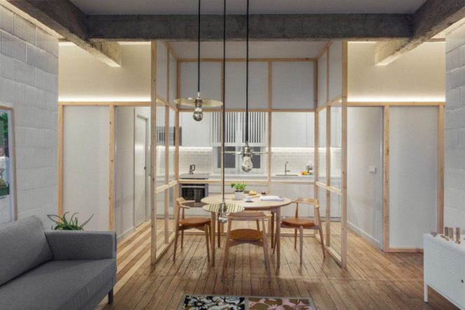 thiết kế căn hộ nhỏ với thiết kế mở vô cùng hài hòa 5