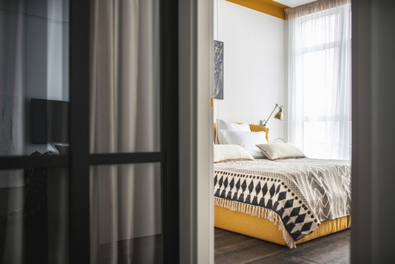 Thiết kế nội thất căn hộ cao cấp sang trọng hiện đại xanh vàng 17