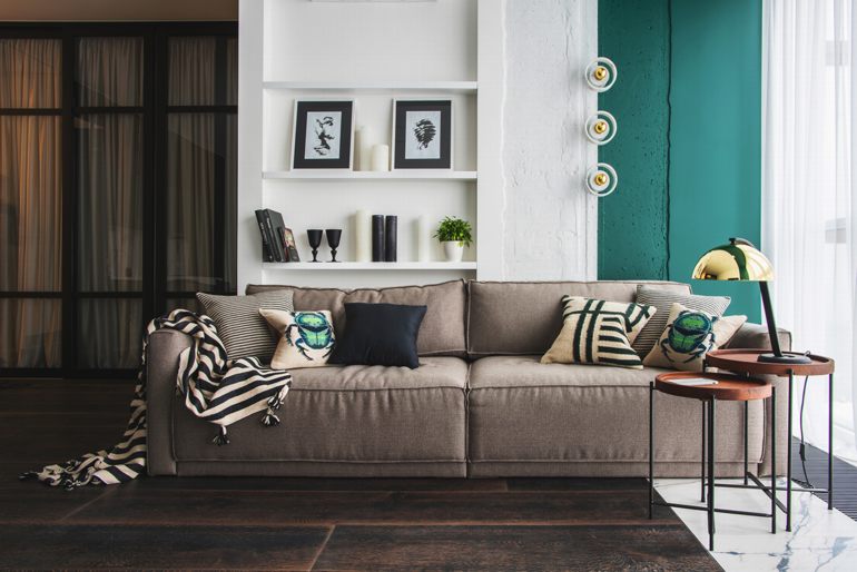 Thiết kế nội thất căn hộ cao cấp sang trọng hiện đại xanh vàng 10