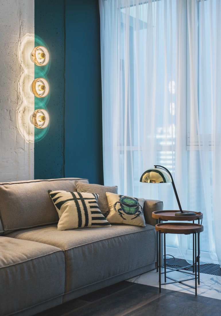 Thiết kế nội thất căn hộ cao cấp sang trọng hiện đại xanh vàng 11
