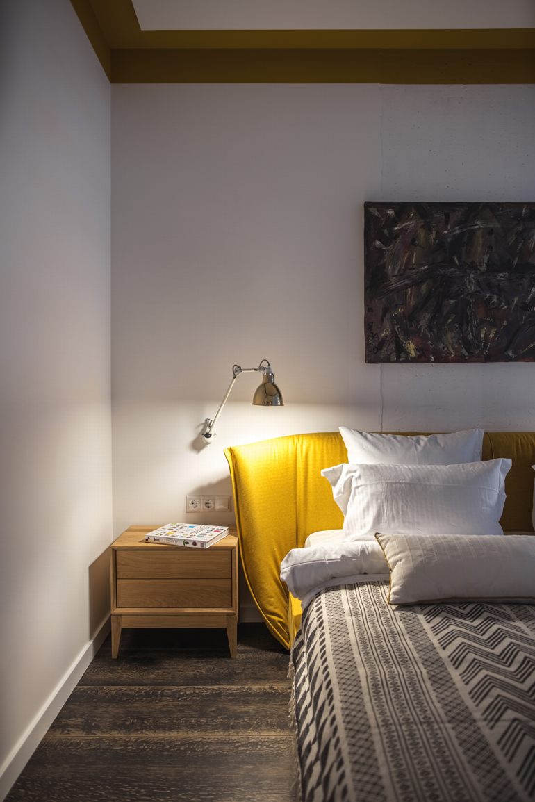 Thiết kế nội thất căn hộ cao cấp sang trọng hiện đại xanh vàng 16