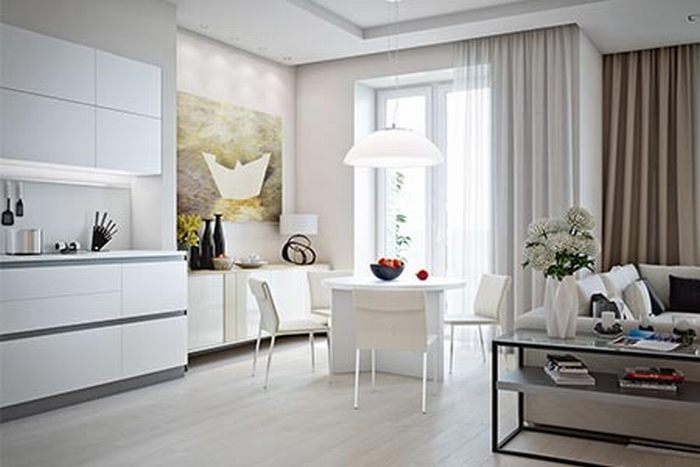 thiết kế màu trắng hoàn hảo thuần khiết cho căn hộ chung cư 17