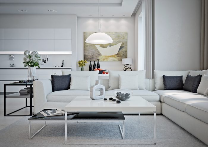 thiết kế màu trắng hoàn hảo thuần khiết cho căn hộ chung cư 3