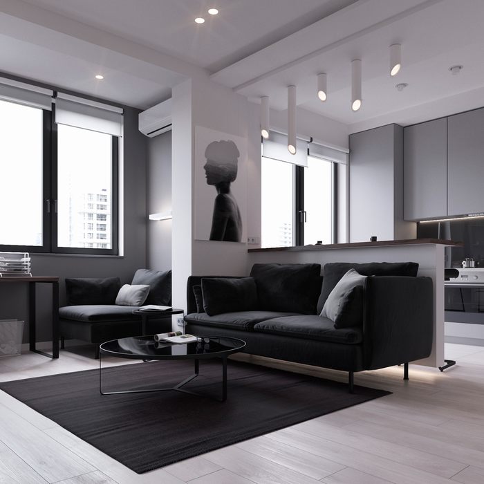 Mẫu thiết kế nội thất cho căn hộ chung cư 45m2 15