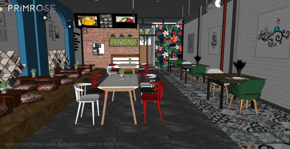 Dự án thiết kế thi công quán cafe BINGSU Cô Chủ Nhỏ 4