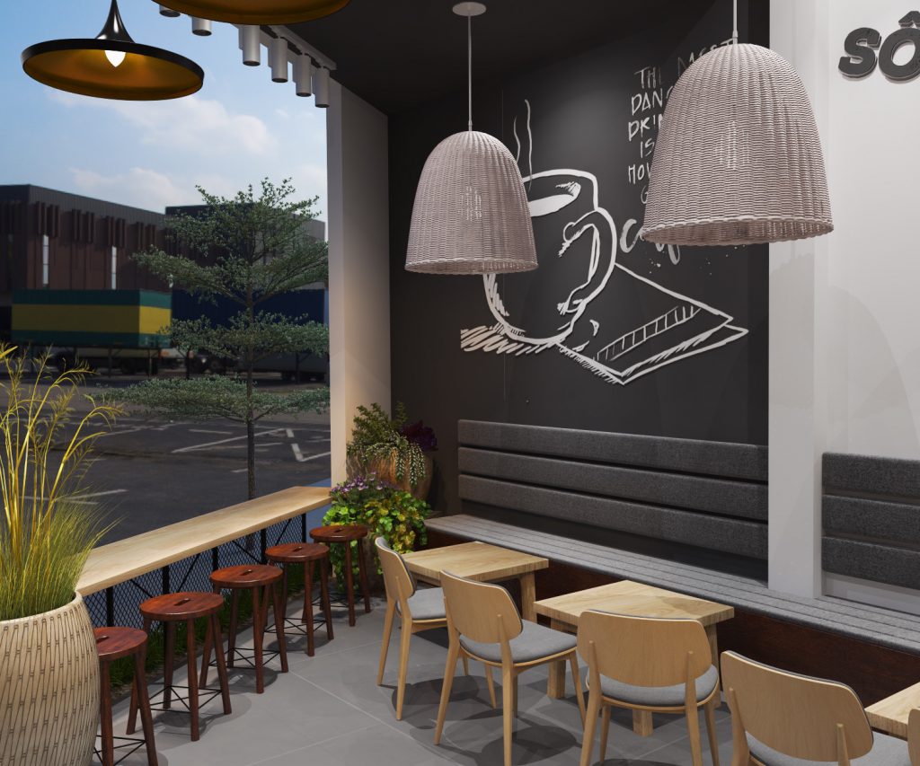 Dự án thiết kế thi công cafe Sông Thu 5