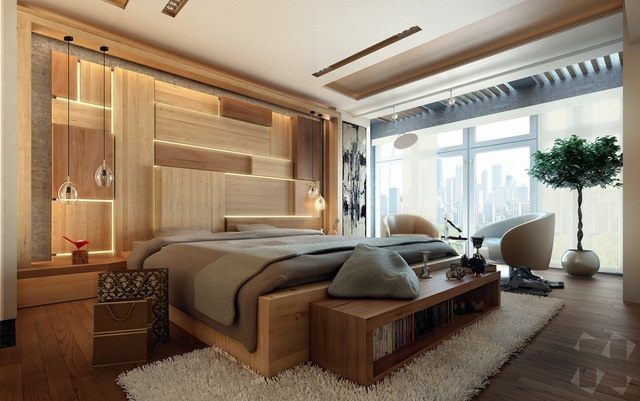 Nội thất phòng ngủ vừa sang trọng vừa hiện đại với nội thất gỗ 22