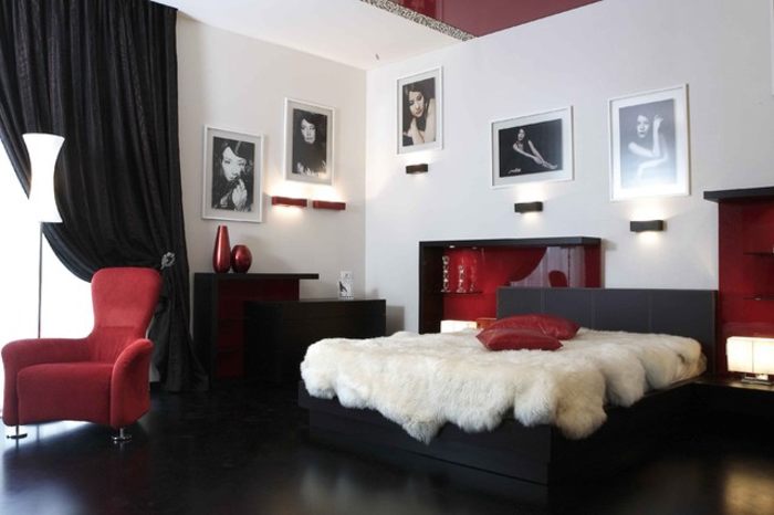 Thiết kế không gian phòng ngủ đẹp ấm áp với sắc đỏ  2
