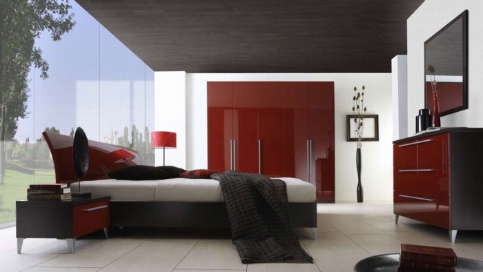 Thiết kế không gian phòng ngủ đẹp ấm áp với sắc đỏ  9