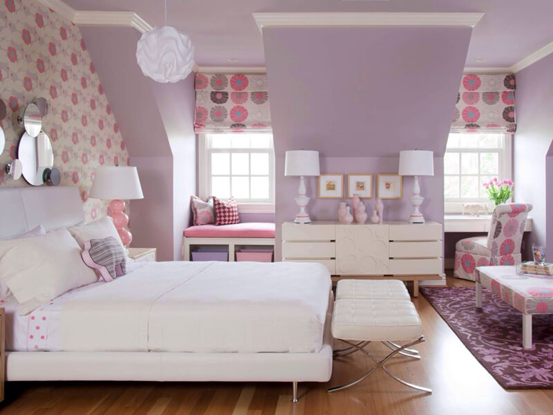 Cách thiết kế phòng ngủ màu tím đẹp 