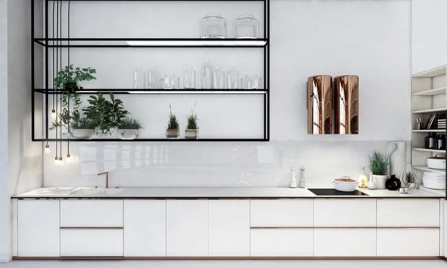 Thiết kế nội thất không gian bếp nhỏ đơn giản và hiện đại 1