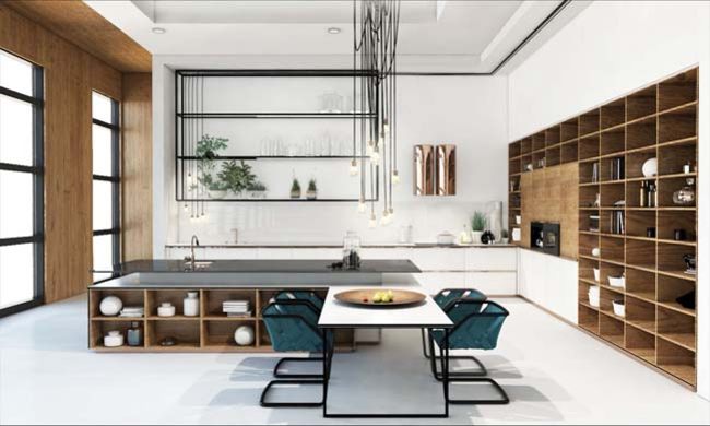 Thiết kế nội thất không gian bếp nhỏ đơn giản và hiện đại 3