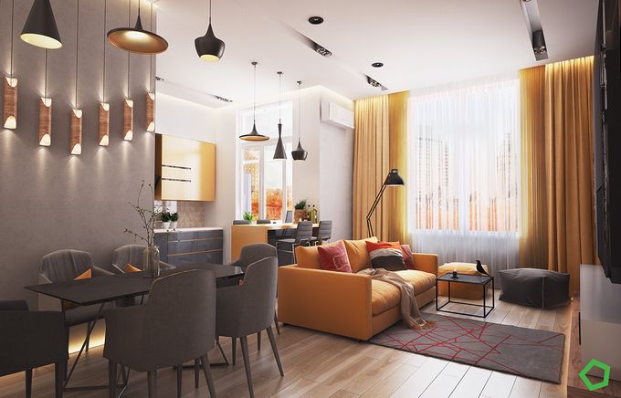 Thiết kế căn hộ chung cư ấm áp với tông vàng ấn tượng 