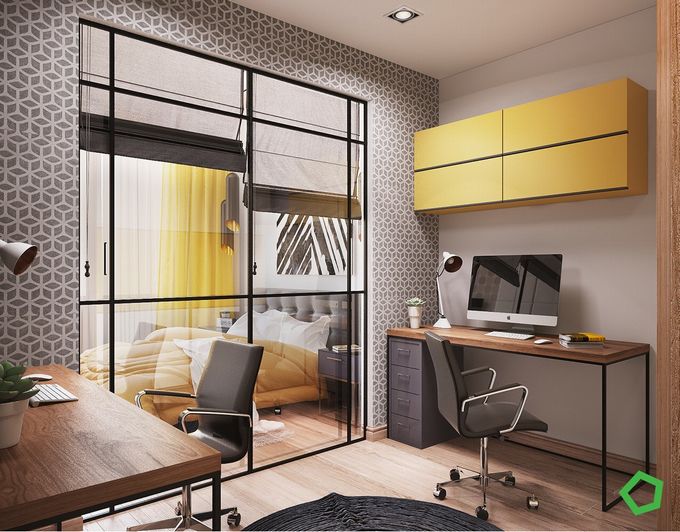 Thiết kế căn hộ chung cư ấm áp với tông vàng ấn tượng 2
