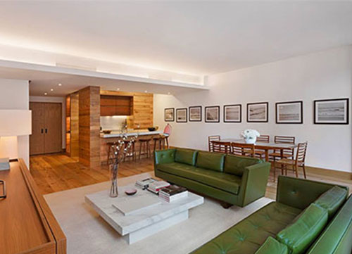 căn hộ penthouse,của bạn sự tươi mát,với mảng tường xanh, kết hợp nội thất gỗ, ấn tượng