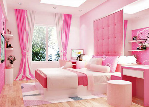 Hình ảnh mẫu phòng ngủ,tuyệt đẹp màu hồng