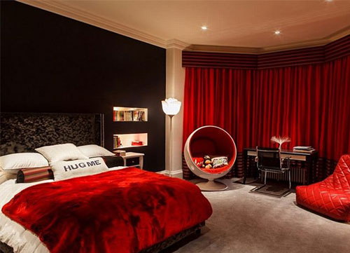 Ý tưởng thiết kế không gian phòng ngủ đẹp ấm áp với sắc đỏ