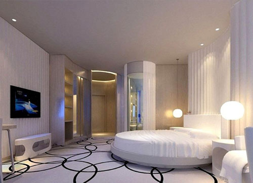Thiết kế phòng ngủ,đẹp sang trọng,với giường tròn mới hot