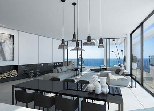Ý tưởng thiết kế, căn hộ penthouse, ngập tràn ánh nắng, penthouse hiện đại view biển