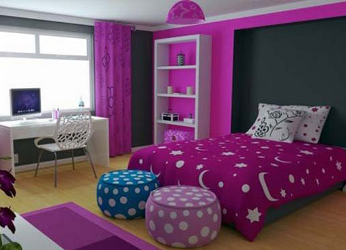 Ý tưởng thiết kế phòng ngủ ,đẹp với sắc tím xinh xắn